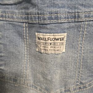 NWT Wallflower Women's Blue Jean Overall Shorts